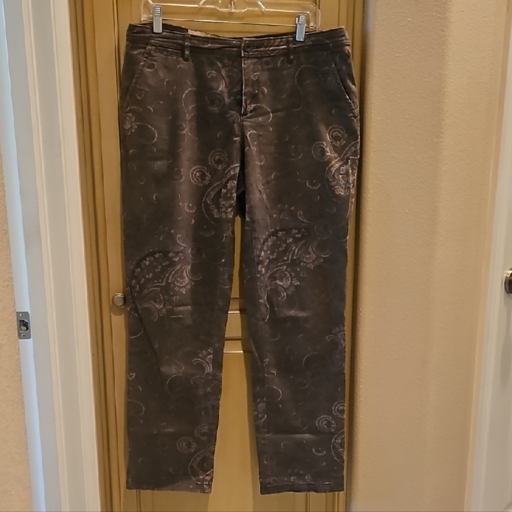 Women's Army Green Paisley Pants